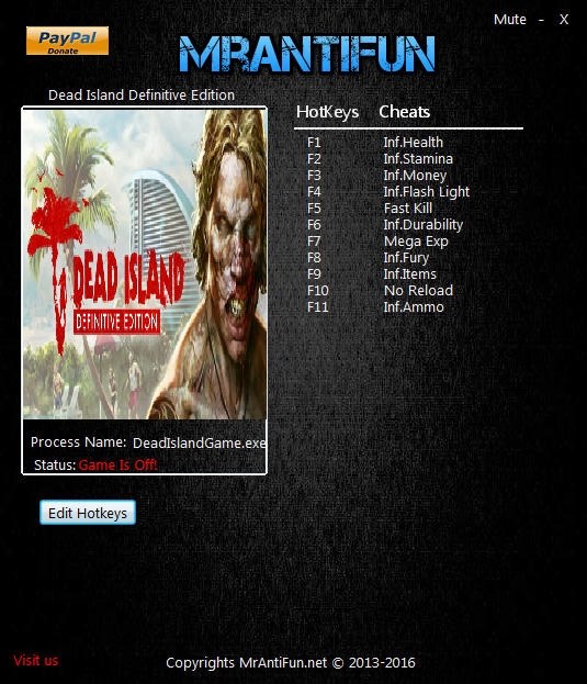 Чит на dead island